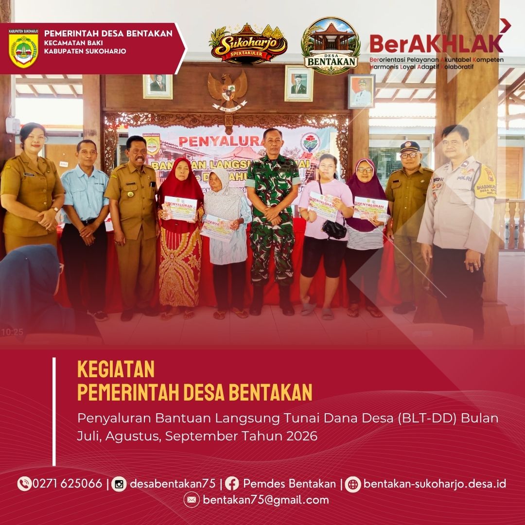 Penyaluran BLT DD Bulan Juli Agustus September